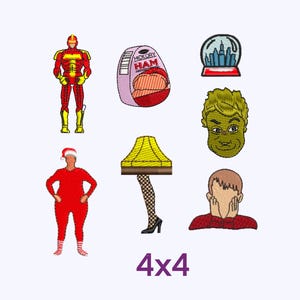 90’s Christmas movie bundle icons Kevin home elf - embroidery design - machine embroidery- instant download- trendy embroidery pattern