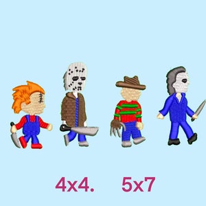 Halloween characters Jasón embroidery - embroidery design - machine embroidery- instant download- trendy embroidery pattern. PES DST JEF