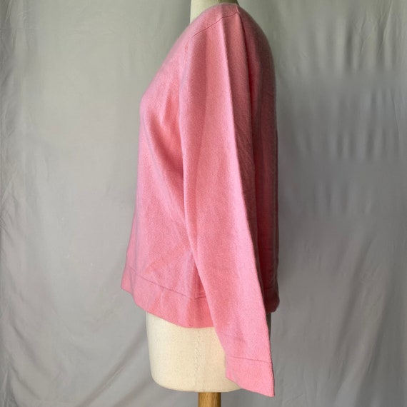 Vintage 90s Bubblegum Pink 100% Cashmere Sweater … - image 4