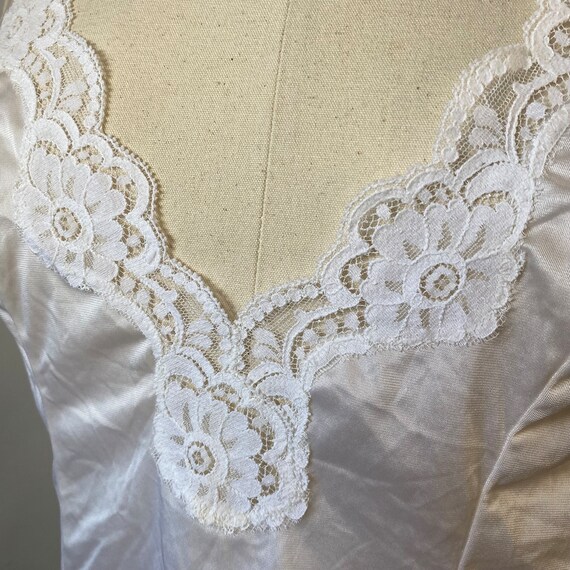 Vintage 1980s White Lace Camisole - Size L - Vint… - image 3