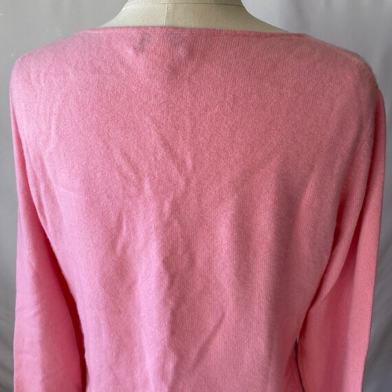 Vintage 90s Bubblegum Pink 100% Cashmere Sweater … - image 7
