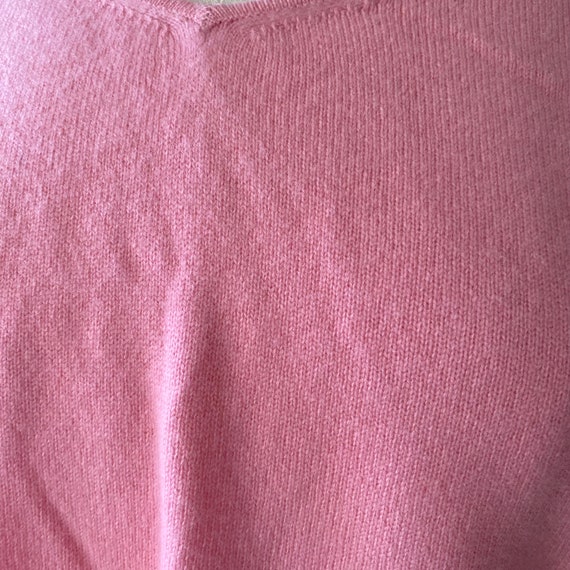 Vintage 90s Bubblegum Pink 100% Cashmere Sweater … - image 3