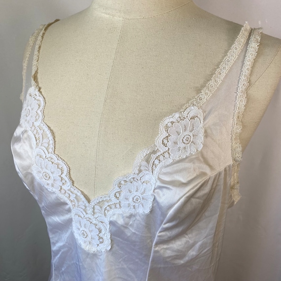 Vintage 1980s White Lace Camisole - Size L - Vint… - image 1