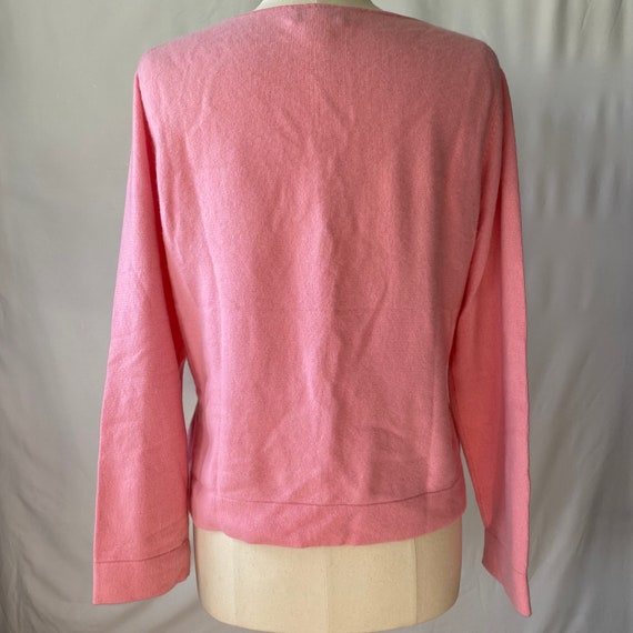 Vintage 90s Bubblegum Pink 100% Cashmere Sweater … - image 5