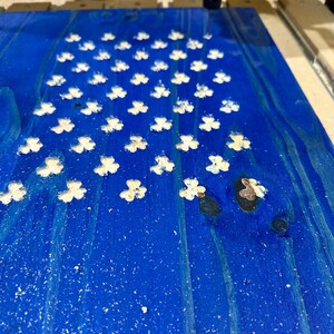 Shamrocks being cut.