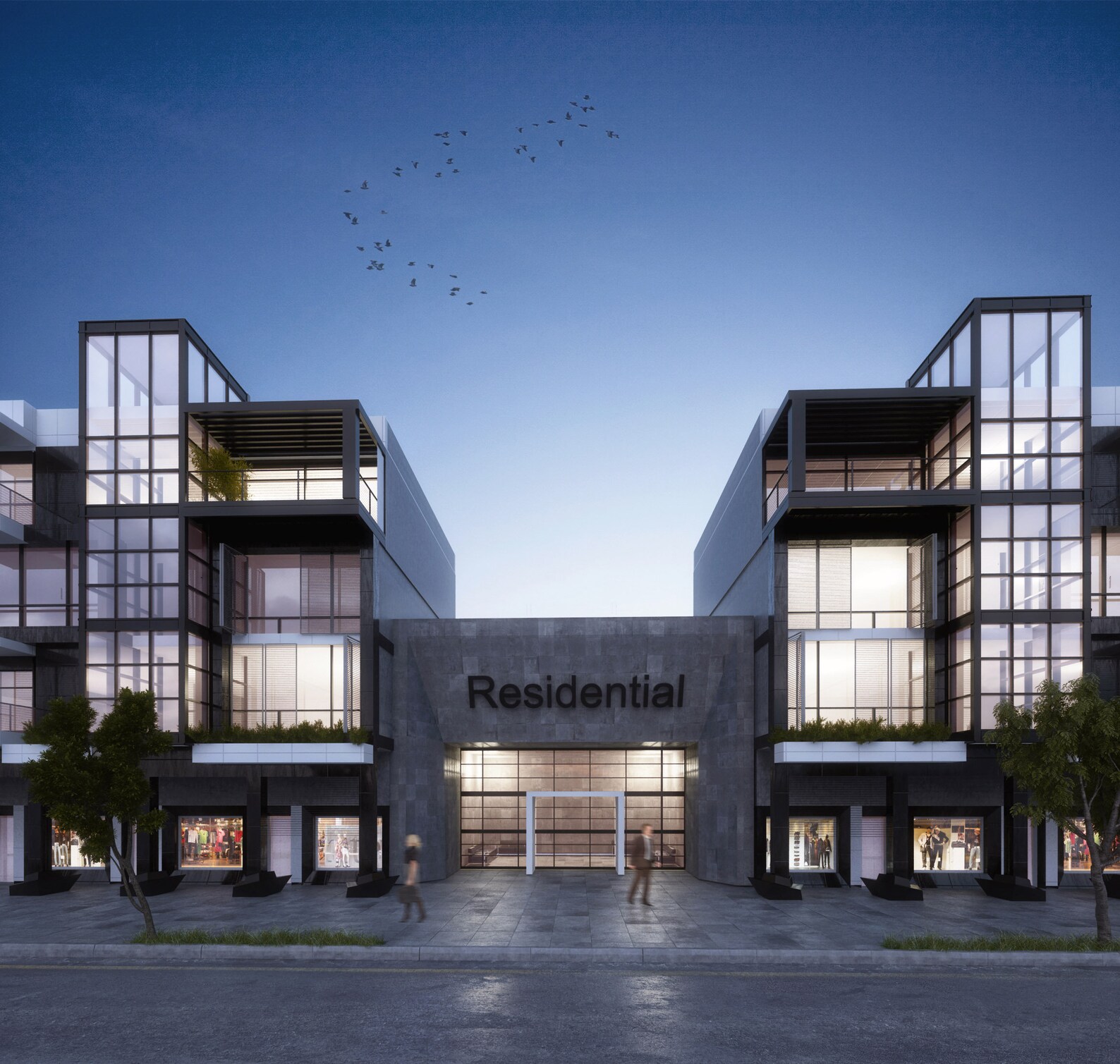 3D Render of External of Building, Professional Layout Design, 3D Site ...