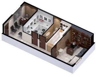 Modern 3D Medical Clinic Floor Plan, Professional Layout Design, 3D site map, 2d plan create from paper drawing, interior design