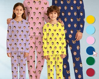 Personalized Photo Pajama Set: Custom Family Faces Christmas PJs