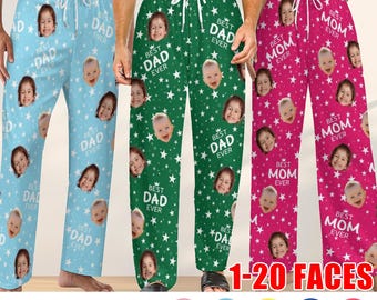 CustomMother's Day Pajama Pants,Custom Best Mom Ever Pyjama Pants,Custom Photo Pajamas, Personalized Face Unisex Pajamas, Best Mom Trousers