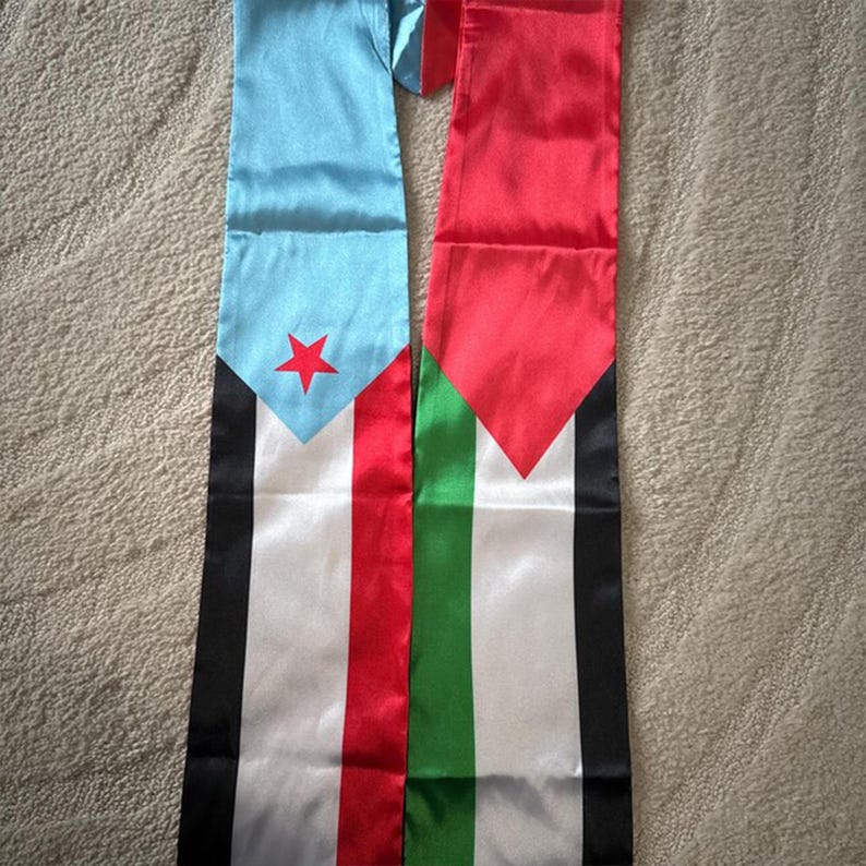 Custom Mixed 2/3/4 Flag Graduation Stole,Personalized Gifts for Student,Custom Graduation Sash for Friends,Custom Class of 2026 Flag Stole Bild 8