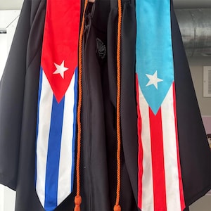 Custom Mixed 2/3/4 Flag Graduation Stole,Personalized Gifts for Student,Custom Graduation Sash for Friends,Custom Class of 2026 Flag Stole Bild 7