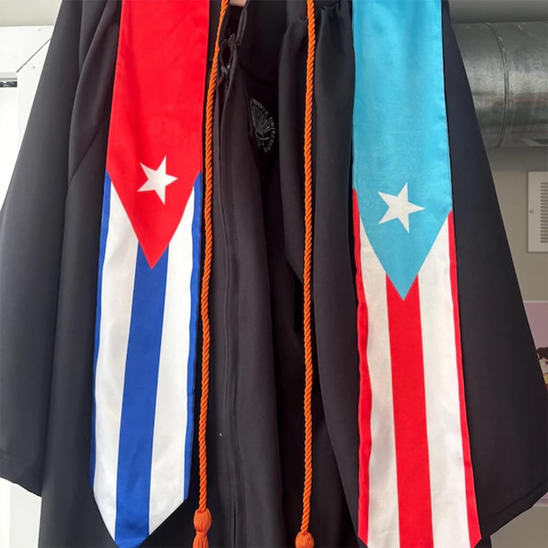 Custom Mixed 2/3/4 Flag Graduation Stole,Personalized Gifts for Student,Custom Graduation Sash for Friends,Custom Class of 2026 Flag Stole Bild 7