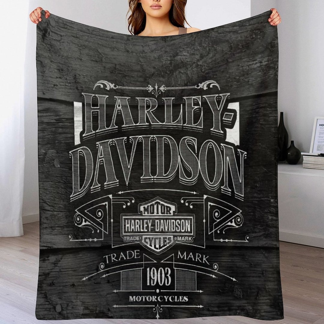 Custom Name Blanket,harley Davidson Throw Blanket,harley Davidson Logo