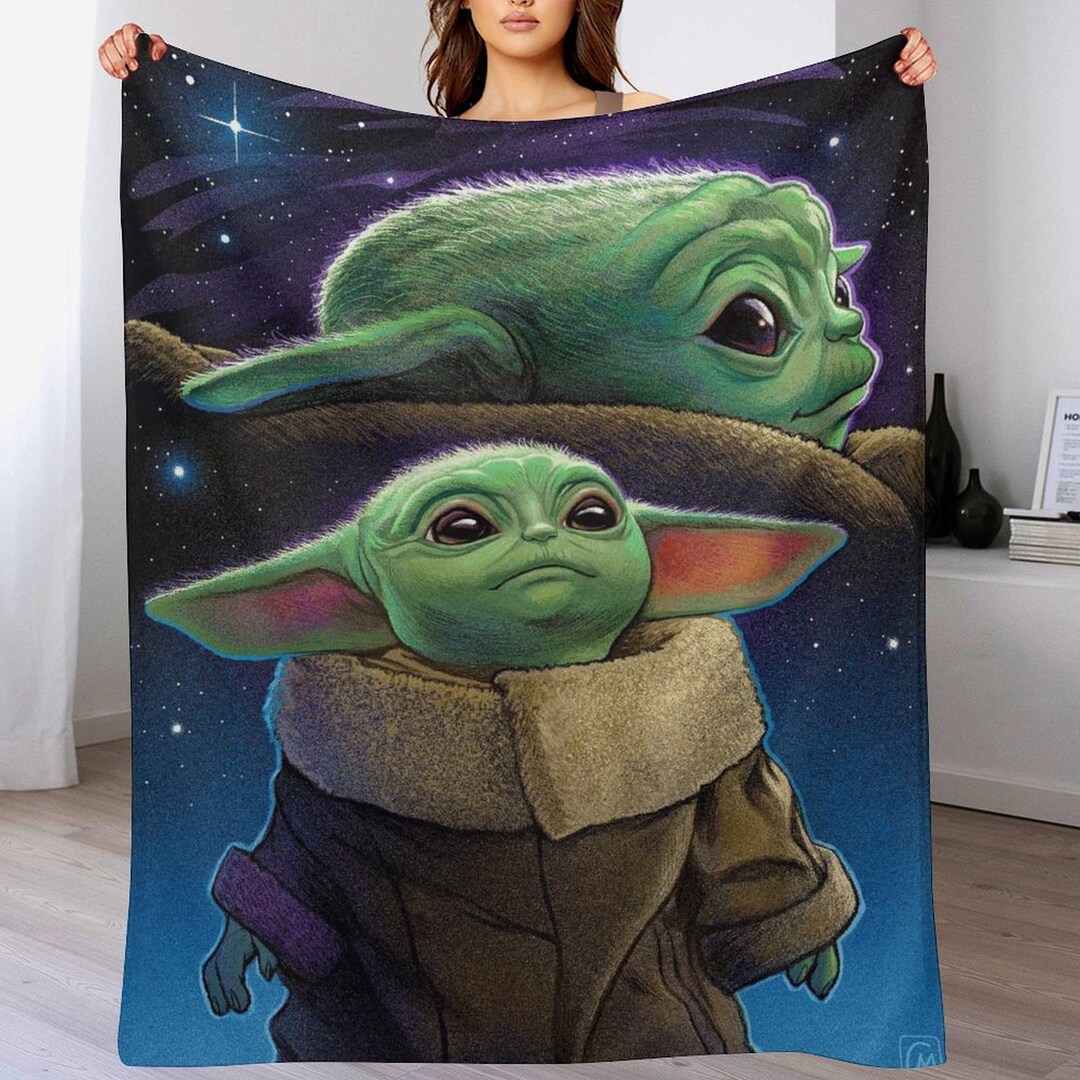 Custom Name Blanket,baby Yoda Throw Blanket,baby Yoda Blanket, Starwars