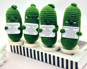 Handmade Crocheted Cucumbers Vegetables Pendants,Woven Pendants,Knitted Finished Key Pendant,Funny Positive Energy Pendants,Gift for her