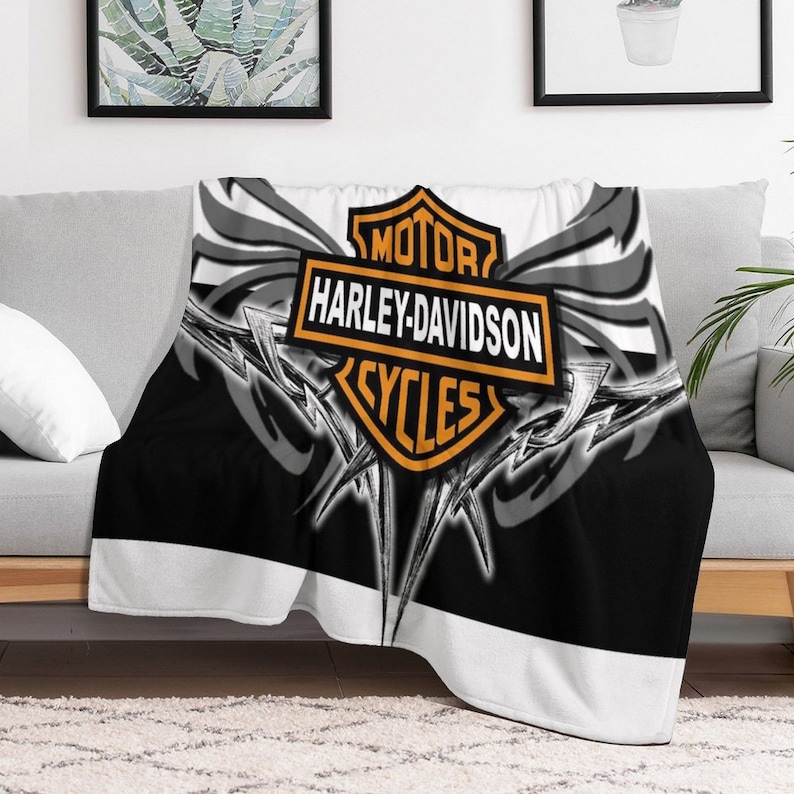 Custom Name Blanket,harley Davidson Throw Blanket,harley Davidson Logo