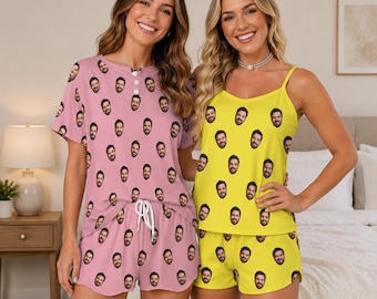 Custom Photo Pajama Set: Personalized Women's Summer Loungewear