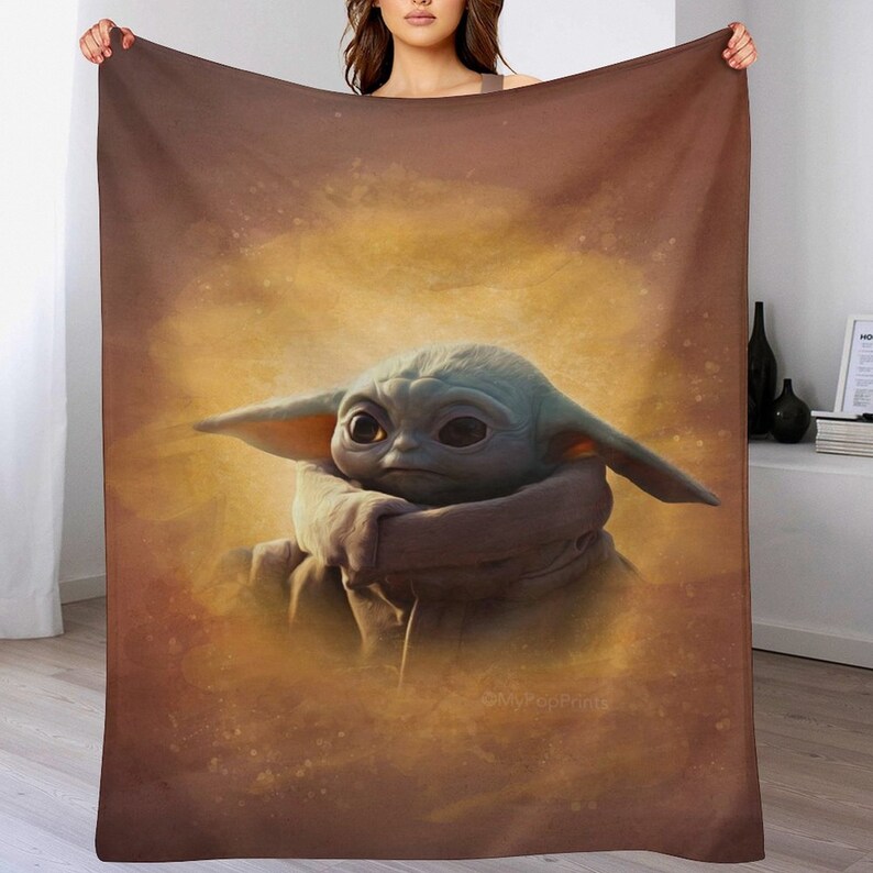 Custom Name Blanket,baby Yoda Throw Blanket,baby Yoda Blanket, Starwars