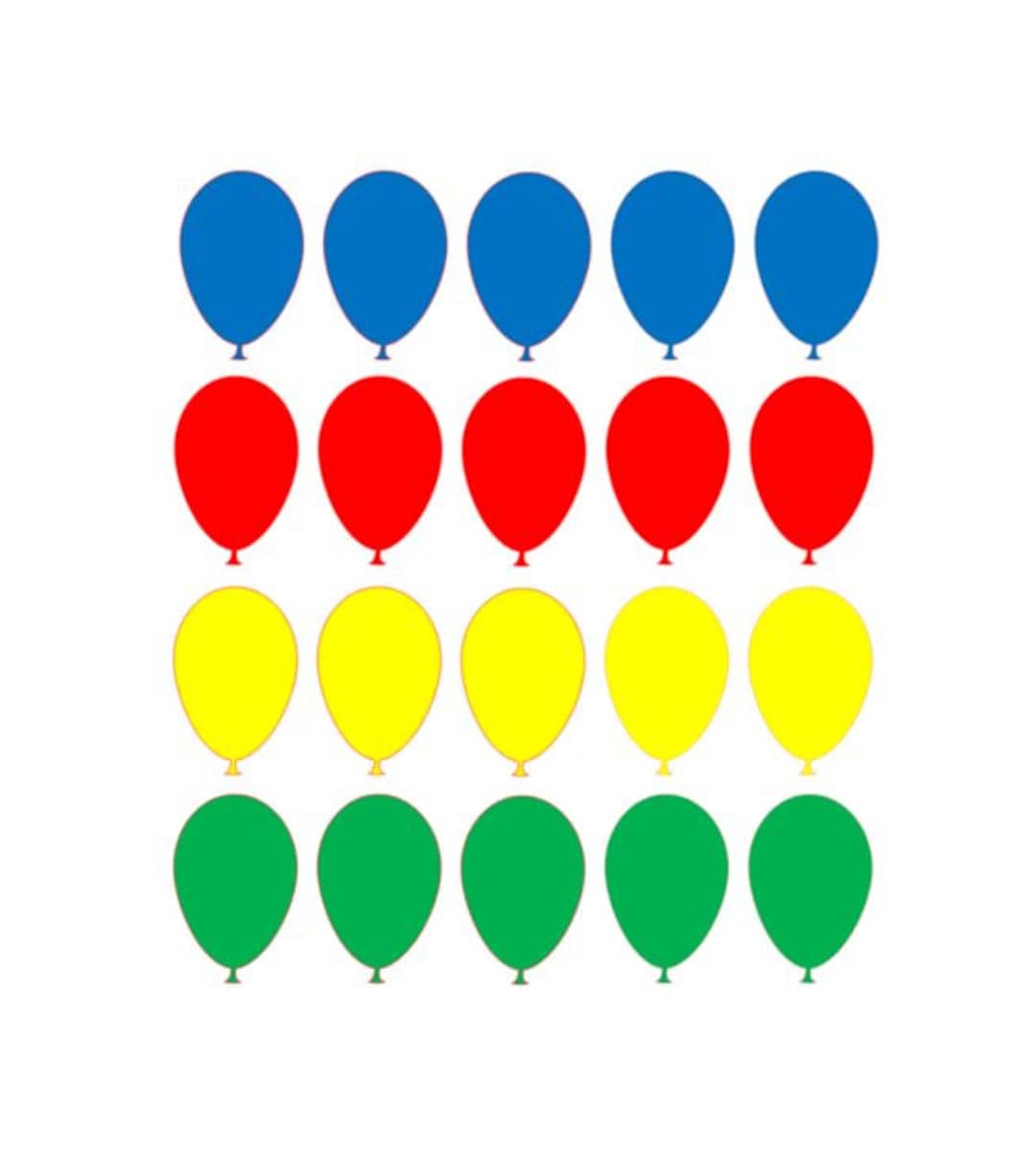 Balloon Stickers 2inch PICK COLOR Birthday Party Craft Celebrate ...