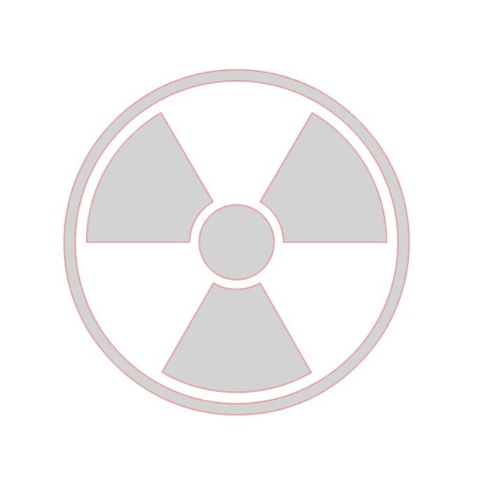 Radiation Sticker Radioactive Decal PICK SIZE COLOR Vinyl Caution ...