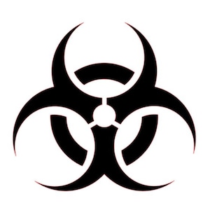 Biohazard Sticker PICK SIZE COLOR Vinyl Decal Caution Warning Hazard Car Bumper Truck Window