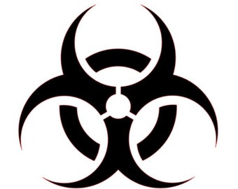 Biohazard Sticker PICK SIZE COLOR Vinyl Decal Caution Warning Hazard Car Bumper Truck Window