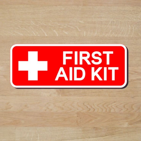 First Aid Sticker Red Cross Decal PICK SIZE 1st Aid Medic Doctor Nurse Hospital Emergency EMT Ambulance Health Safety School Car Bumper