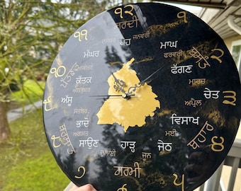 Punjabi Resin Clock