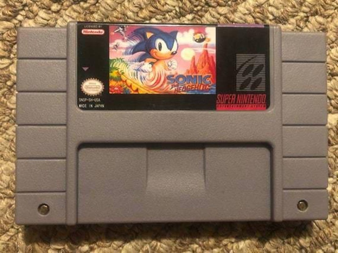 Sonic the Hedgehog SNES Super Nintendo Ent. System 1996 NTSC Cartridge ...