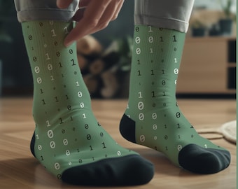 Programmer Socks, Binary Code, Computer Science Gifts