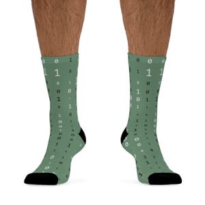 Programmer Socks, Binary Code, Computer Science Gifts image 6