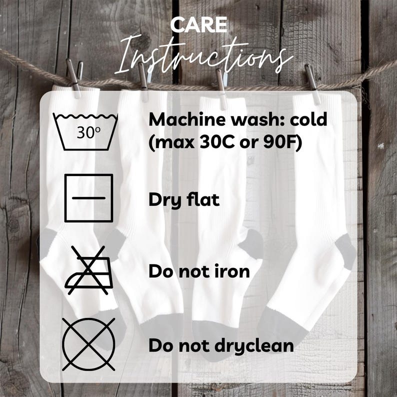 May include: Care instructions for a garment: Machine wash cold (max 30&deg;C or 90&deg;F), dry flat, do not iron, do not dry clean.