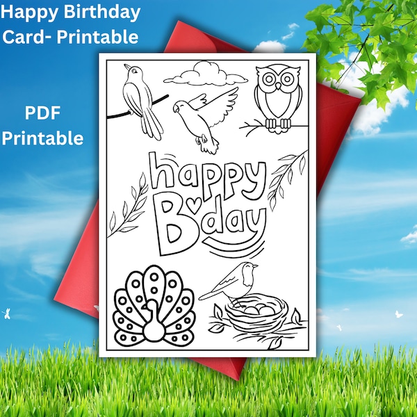 Happy Birthday 8x11 Printable - Etsy