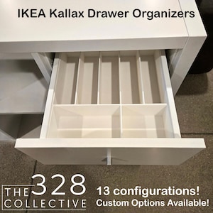 Drawer Organizer for IKEA Kallax | Modular White PLA Bins | 3D Printed Storage Containers | Kallax Insert Grid System by The 328 Collective