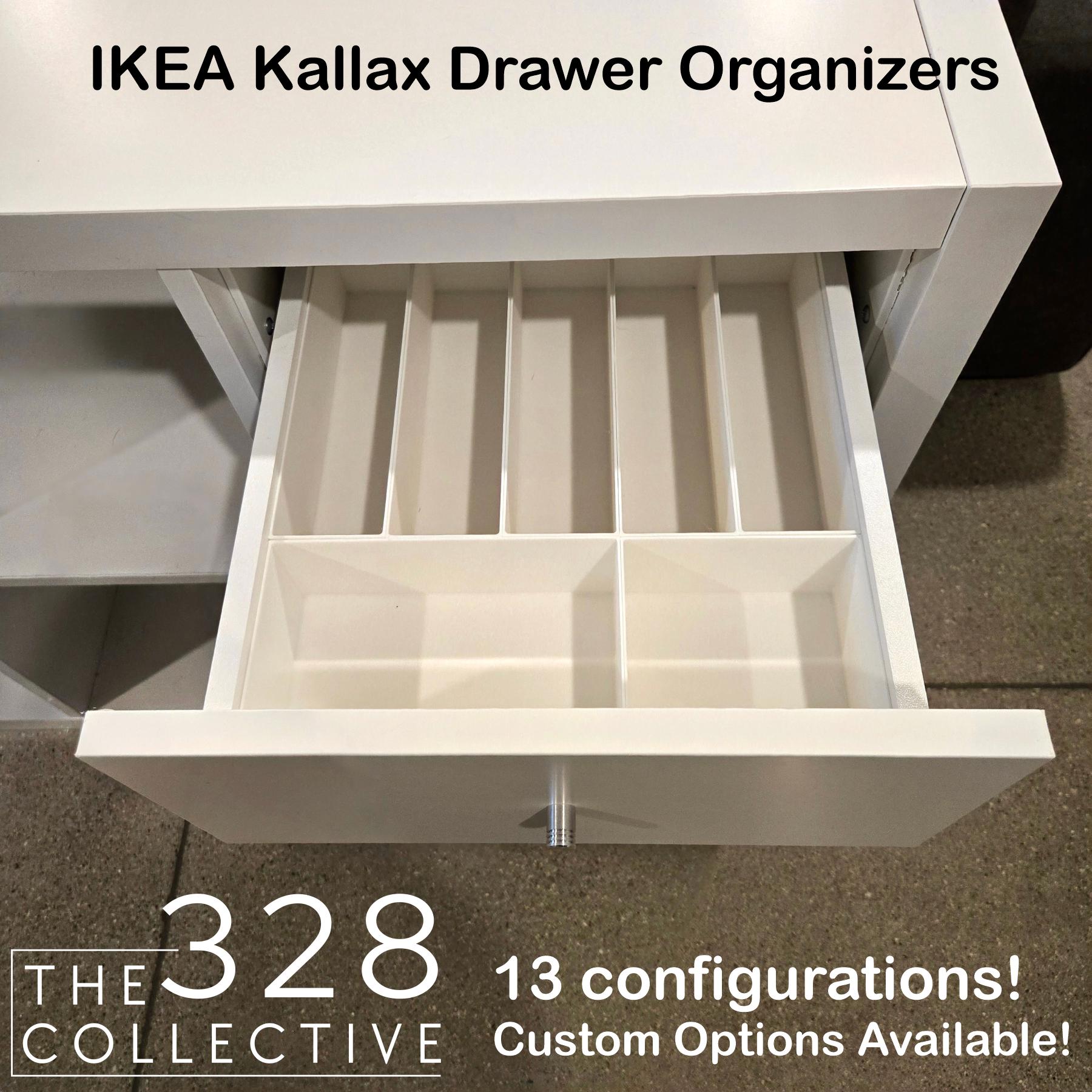 IKEA Kallax Drawer Organizer Modular White PLA Bins 3D Printed IKEA Kallax Drawer Organizer Modular White PLA Bins 3D Printed