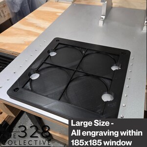 Laser jigs for engraving bamboo coasters made by The 328 Collective