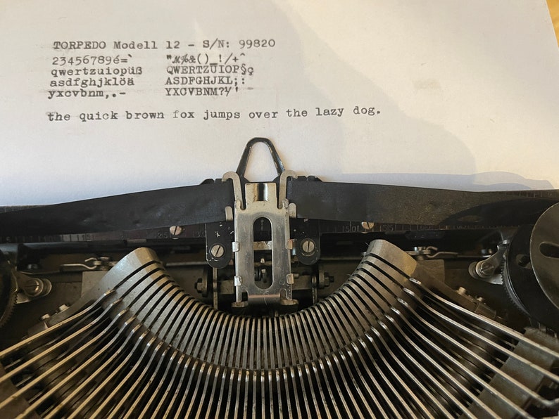 TORPEDO Model 12 1928 typewriter typewriter antique vintage collector bluebird image 10