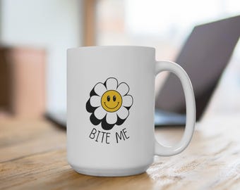 Bite Me Cup | Gag Gift | Funny Humorous Mug | Quirky | Passive Aggressive Humor | Large | Mug 15oz