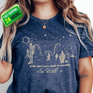 Christian Tshirts, Christian Shirts, Christian Apparel, Christian Gifts, If The Stars Were Made To Worship So Will I, Womens Tshirt,