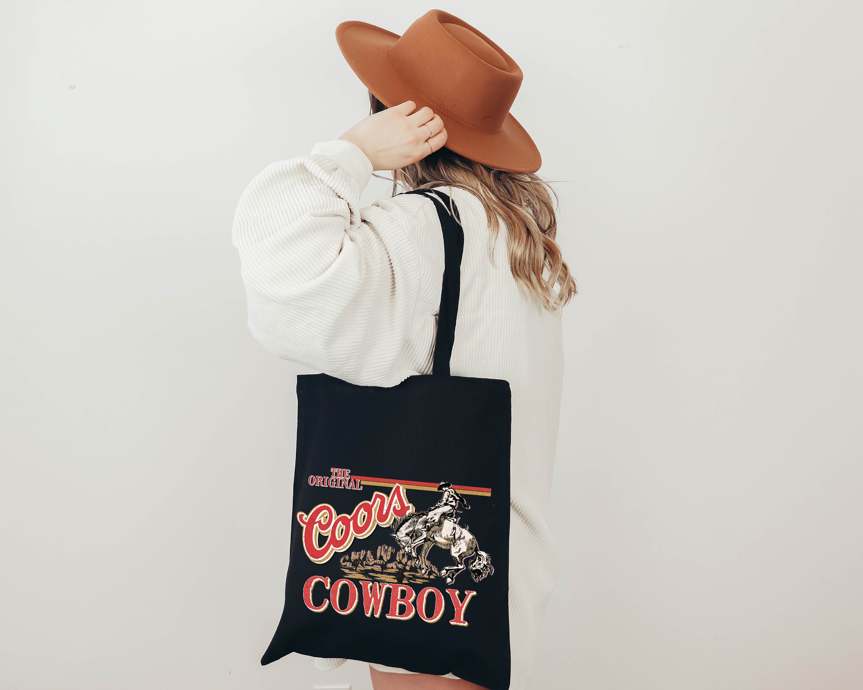 Cours Cowboy Tote Bag, Cowboy Tote Bag, Cowgirl Gift,western Tote Bag ...