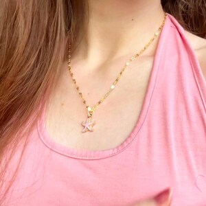 Gold Starfish Charm Necklace