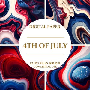 4th of July Digital Paper, Patriotic 4th of July for Festive Designs, Firework and Festivity Crafts Projects, Independence, Digital Download