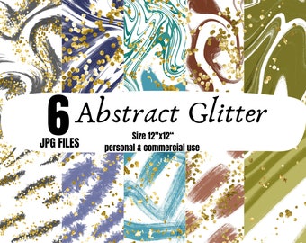 Abstract Glitter Digital Papers, Bold abstract glitter designs, Modern glittery abstract backgrounds, Artistic abstract, Digital Download