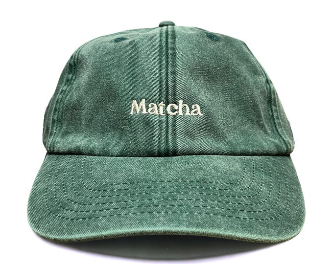 Matcha Embroidered Cap