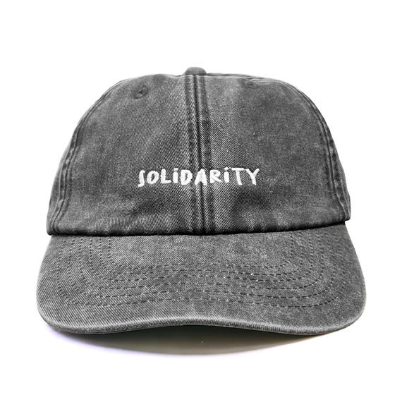Solidarity Embroidered Low Profile Baseball Dad Cap