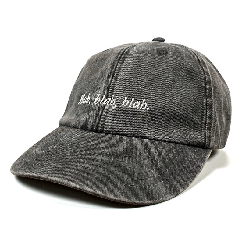Blah, Blah, Blah Embroidered Low Profile Baseball Dad Cap image 8