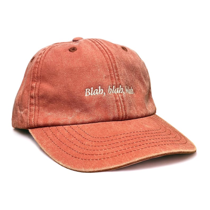 Blah, Blah, Blah Embroidered Low Profile Baseball Dad Cap image 16