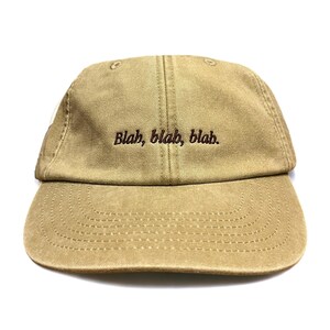 Blah, Blah, Blah Embroidered Low Profile Baseball Dad Cap image 6