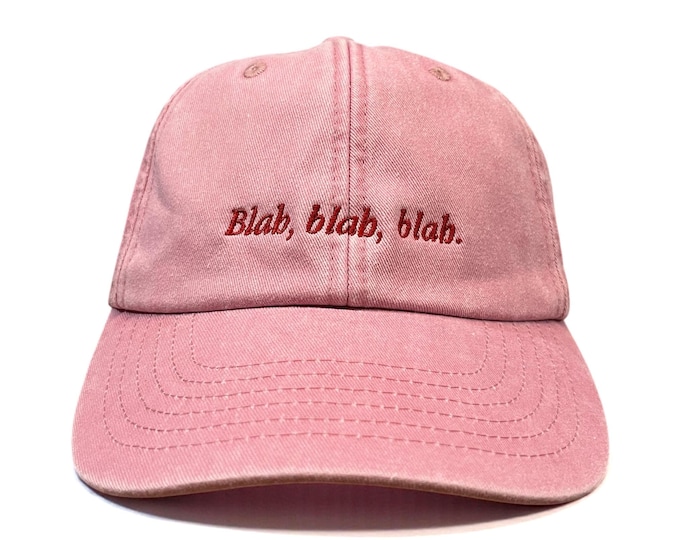 Blah, Blah, Blah Embroidered Cap