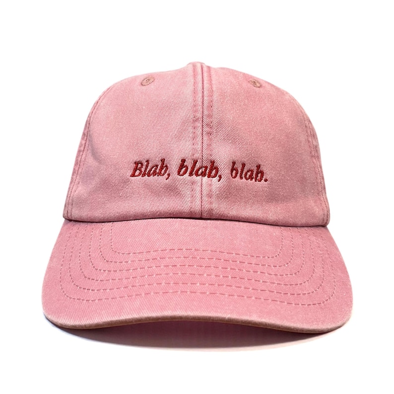 Blah, Blah, Blah Embroidered Low Profile Baseball Dad Cap image 1